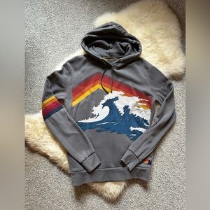 RARE Aviator Nation Sweatshirt Grey Mountain Wave XS